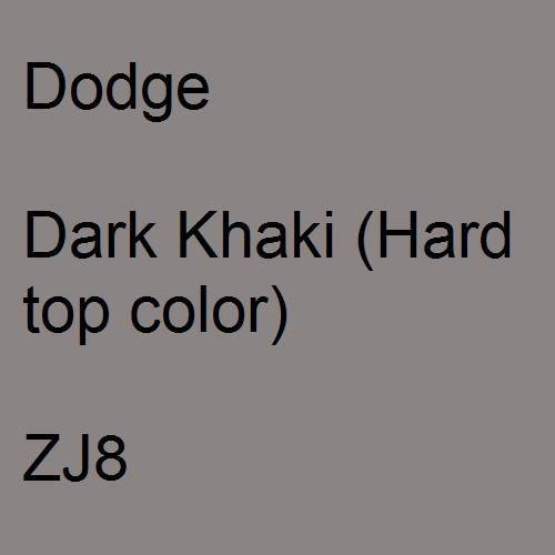Dodge, Dark Khaki (Hard top color), ZJ8.